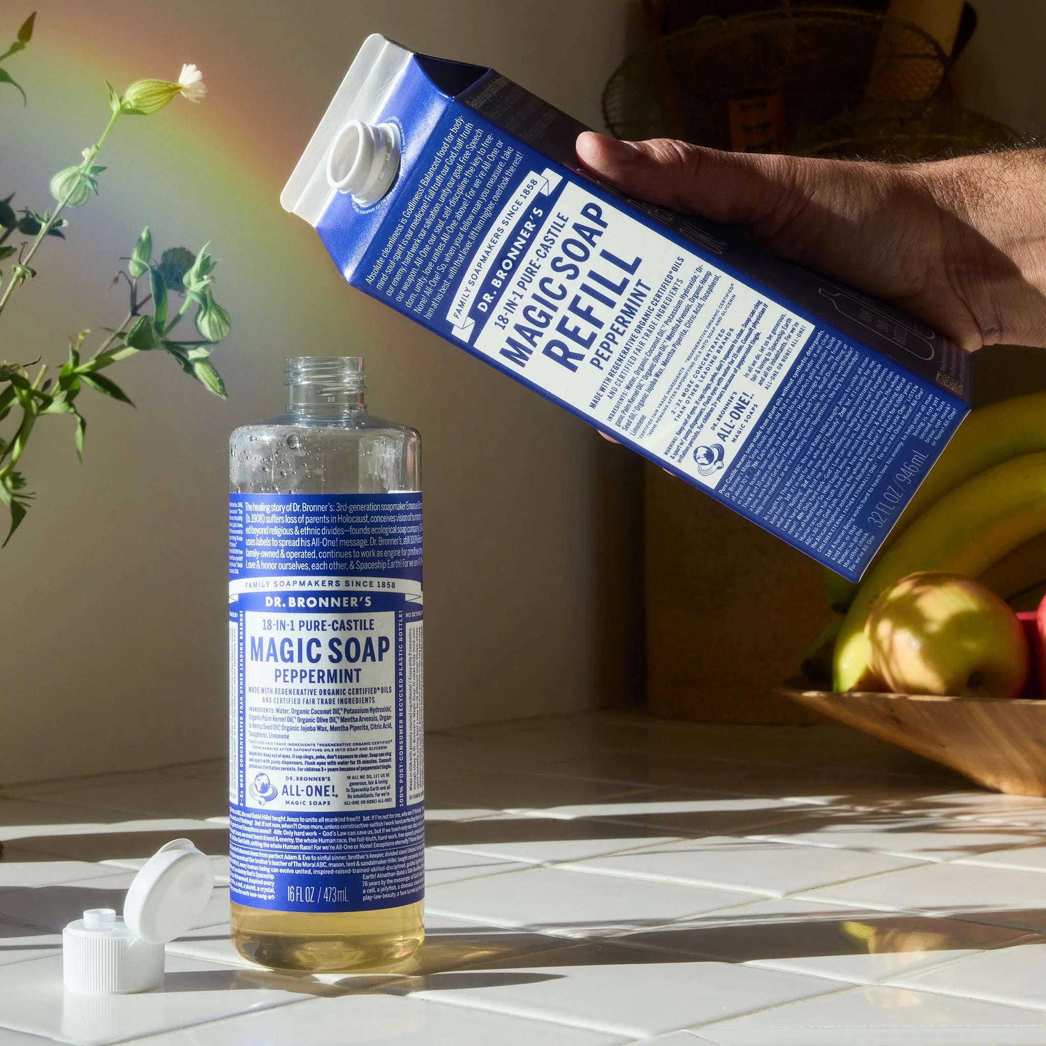 Peppermint Pure Castile Magic Soap Refill - Image 3